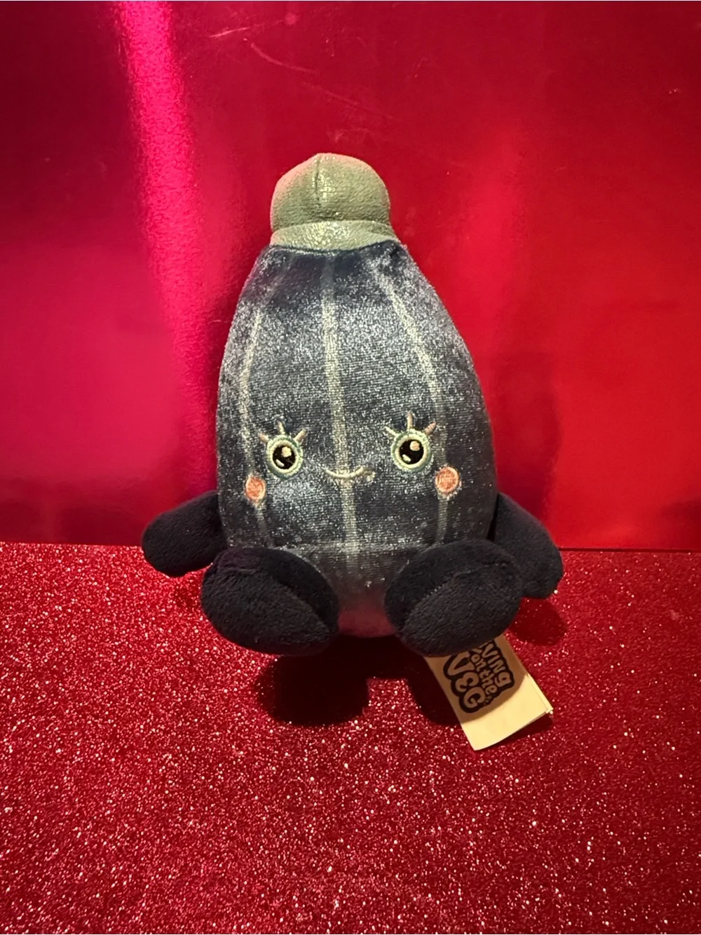 Blue Plush Eggplant Stuffed Toy